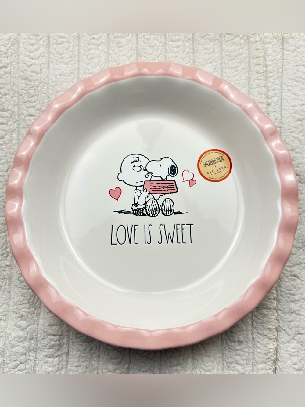 Rae Dunn Peanuts Snoopy Pie Dish Bakeware Baking Dish